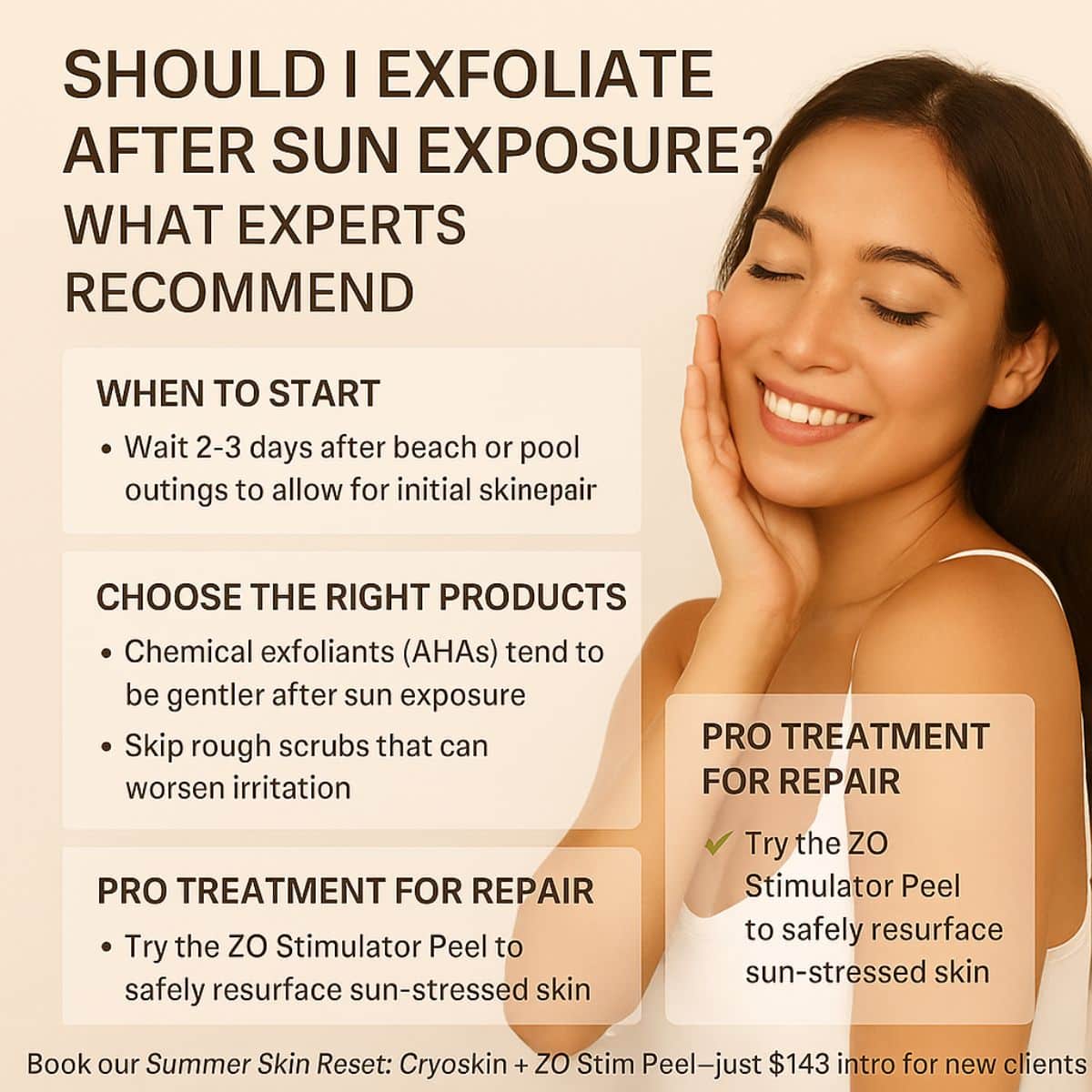 Should I Exfoliate After Sun Exposure? What Experts Recommend 1 cryo colorado springs