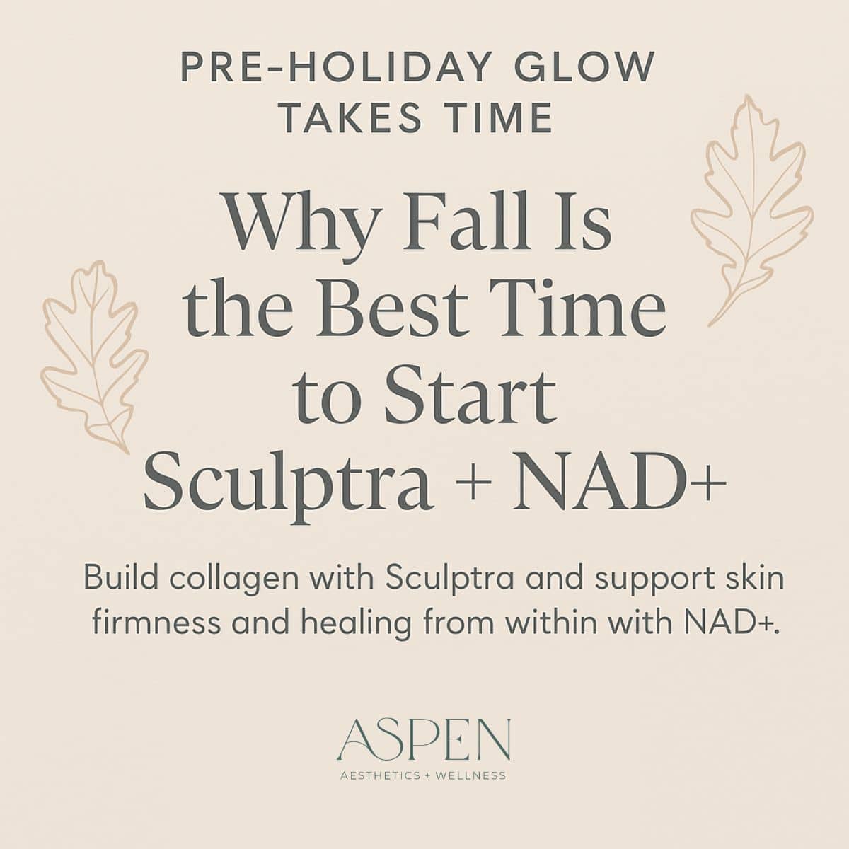Pre-Holiday Glow Takes Time: Why Fall Is the Best Time to Start Sculptra + NAD+ 1 non-surgical aesthetics colorado springs